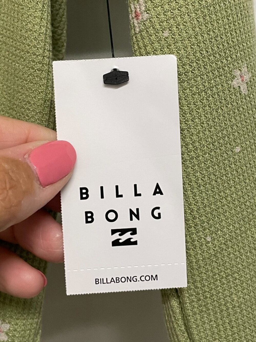 Entire Closet $5! NEW Billabong Reece Floral Thermal Long Sleeve Crop Top Large - Picture 5 of 13
